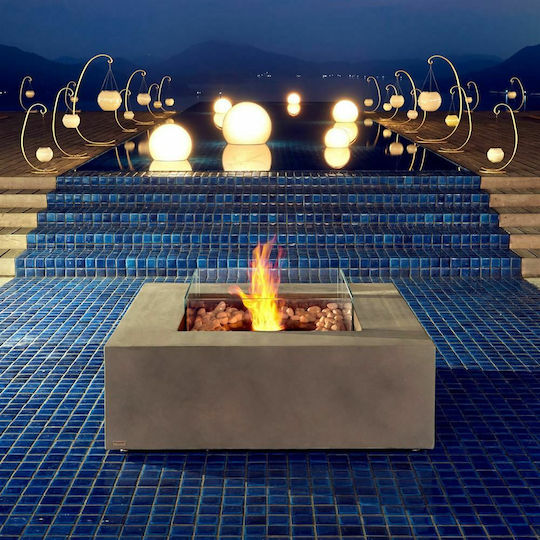 Ecosmart Fire Base 40 Επιδαπέδιο Τζάκι Βιοαιθανόλης Εσωτερικού / Εξωτερικού Χώρου Natural 100x100x33.9cm