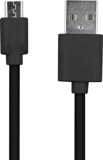 Lamtech Charger with USB-A Port and Cable micro USB 18W Quick Charge 3.0 Blacks (LAM021967)