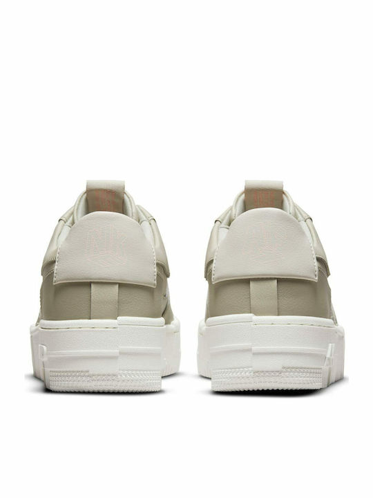 Air Force 1 Flatforms Sneakers Light Stone / Summit White / Pale Coral / Light Bone