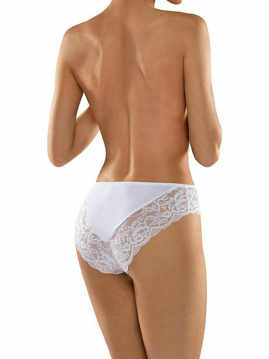 Babell 135 Cotton Women's Slip with Lace White 152046