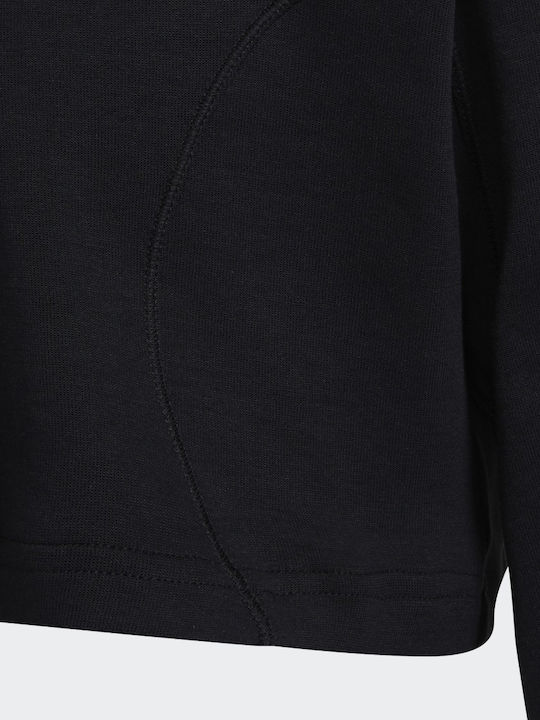 Kids Sweatshirt Cropped with Hood Black XFG Regular