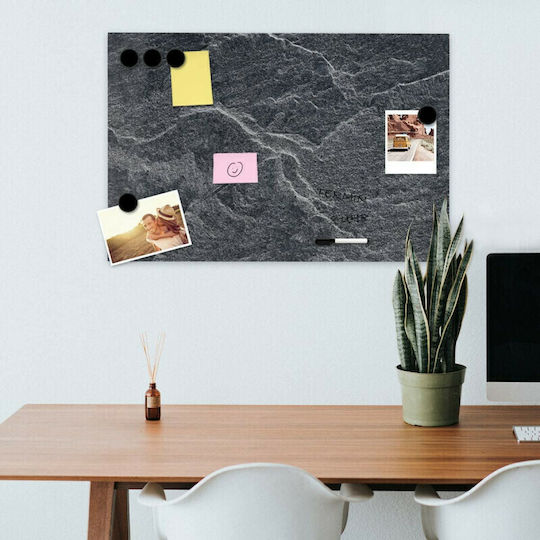 Navaris Black Stone Magnetic Hanging Dry Erase Board 40x60cm