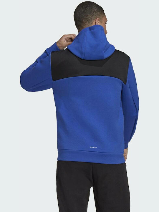 Adidas Z.N.E. Sportswear Ανδρική Φούτερ Ζακέτα με Κουκούλα και Τσέπες Bold Blue