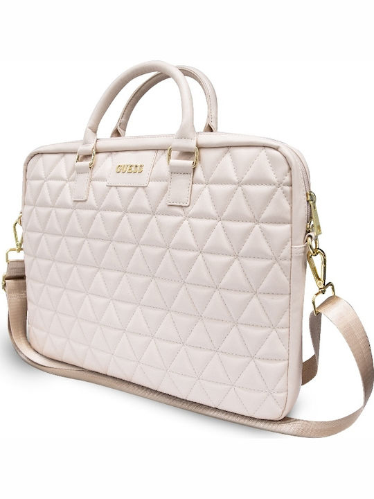 Guess Quilted Τσάντα Ώμου / Χειρός 15" Ροζ Guess Quilted Τσάντα Ώμου / Χειρός 15" Ροζ