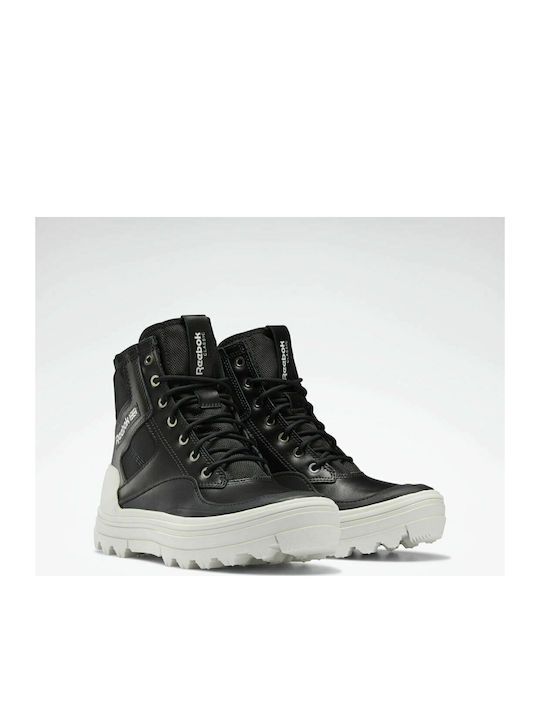 Reebok C Cleated Mid Chunky Boots Night Black / Chalk