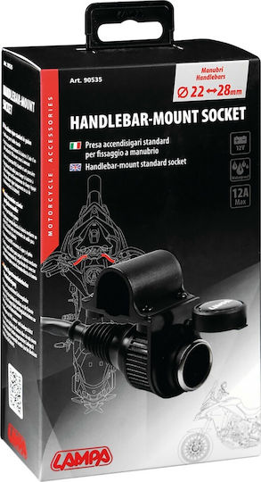 Lampa Waterproof Motorcycle Charger with Ports: 1xLighter