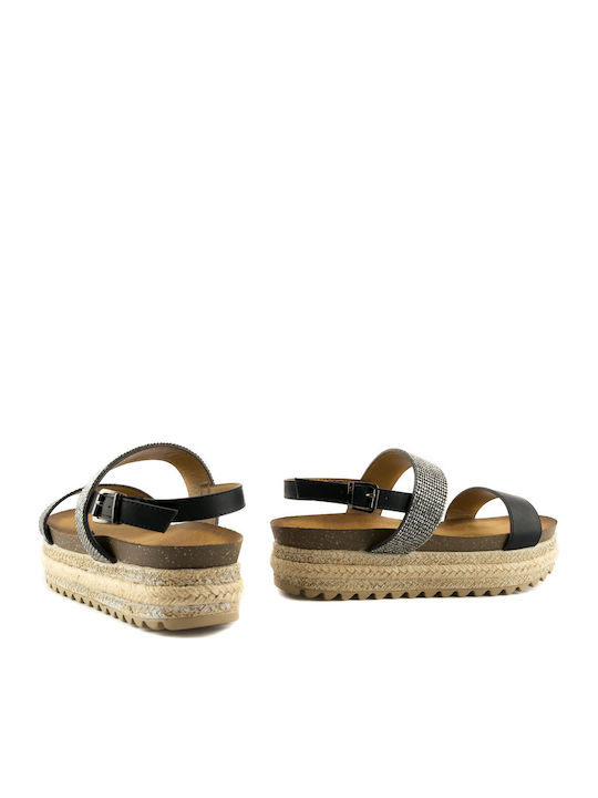99021-43 Women's Flat Sandals Black