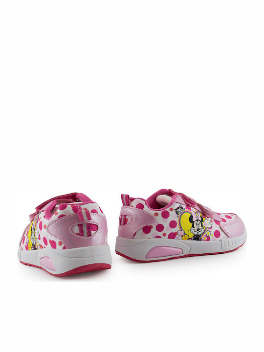 MIN1246 Kids Sneakers with Scratch Pink