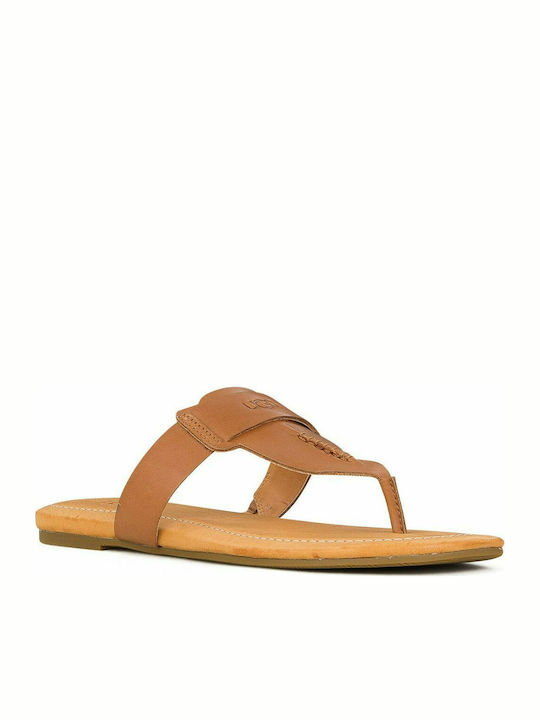 Leather Women's Sandals Tabac Brown