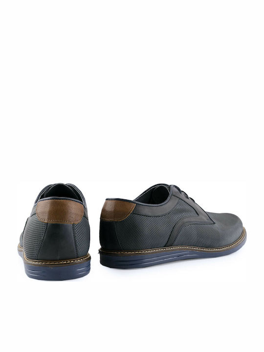 Men's Leather Casual Shoes Blue