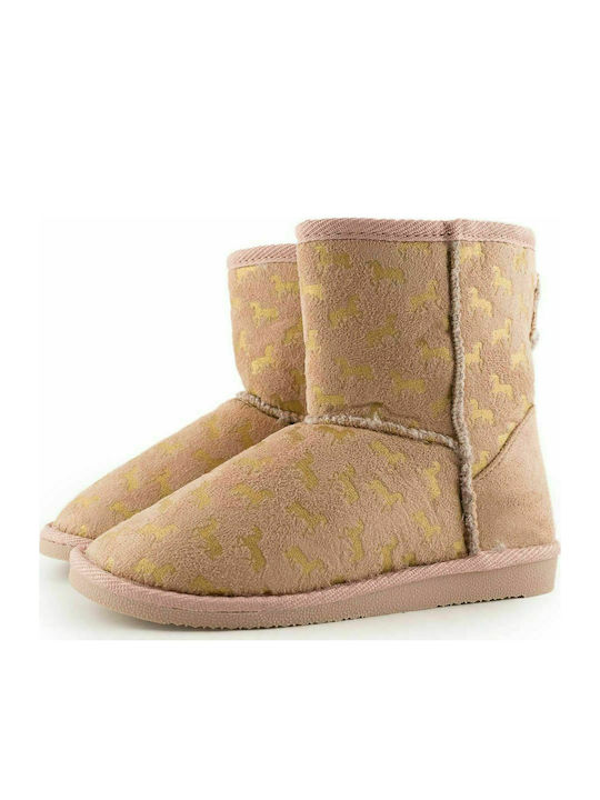 BBS Charlie & Co Kids Suede Boots Pink