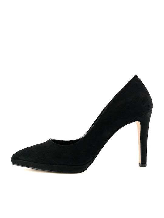 Stefania Suede Pantofi cu toc cu Toc Stiletto Negre