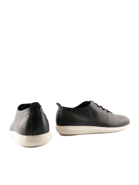 11822 Leder Herren Freizeitschuhe Schwarz