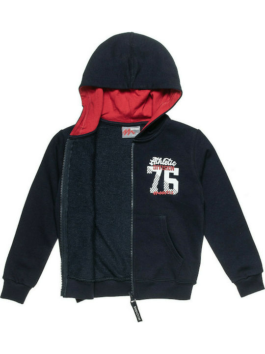 Alouette Boys Hooded Sweatshirt with Zipper Blue