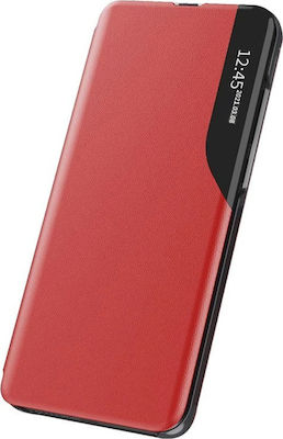 Hurtel Eco Leather View Buchen Sie Synthetisches Leder Rot (Galaxy A72)