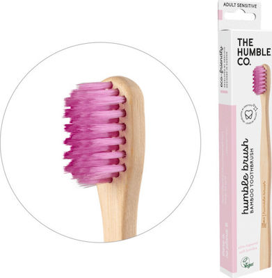 The Humble Co. Humble Brush Adult Sensitive Periuță de dinți Beige / Purple 1buc