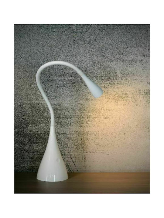 Lucide Lightning LED Φωτιστικό Γραφείου με Εύκαμπτο Βραχίονα σε Λευκό Χρώμα