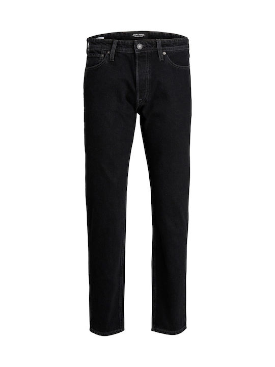 Ανδρικό Παντελόνι Τζιν με Loose Straight Εφαρμογή Black