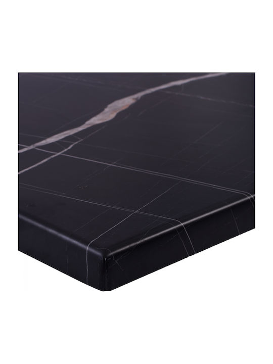HomeMarkt 741 Rectangular Table Surface Werzalit Black Marble 120x80x3.5cm HM5630.13 1pcs