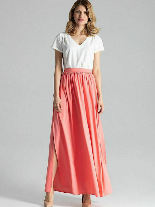 Figl M666 High Waist Maxi Skirt in Pink color 132474