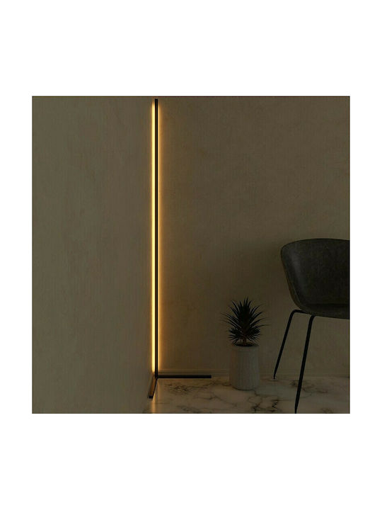 LED Floor Lamp H156.2cm. with RGB Light Black