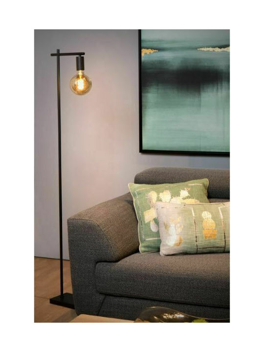Lucide Lightning Vintage Φωτιστικό Δαπέδου Υ152xΜ25εκ. με Ντουί για Λαμπτήρα E27 Μαύρο