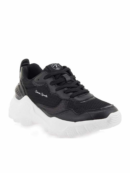 Seven Damen Chunky Sneakers Schwarz