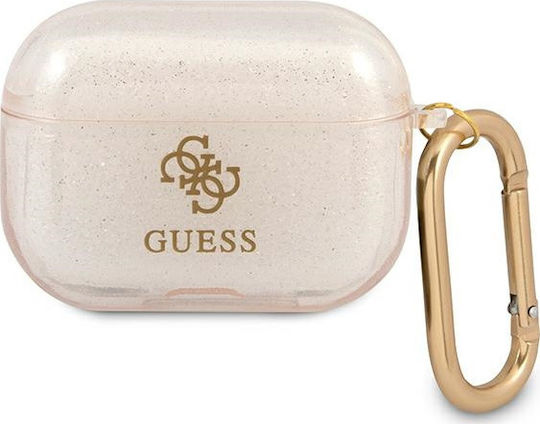 Guess Glitter Collection Калъф с кука в Златист цвят за Apple AirPods Pro