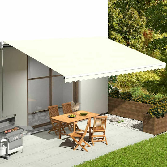 vidaXL Replacement Awning Ecru with PU Coating 3.5x6m