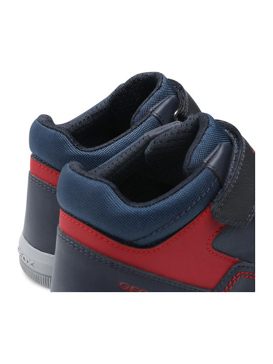 Arzach Boy Παιδικά Sneakers High Ανατομικά με Σκρατς Navy Μπλε