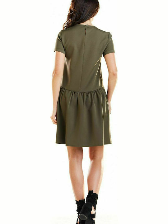 Awama Mini Kleid Khaki