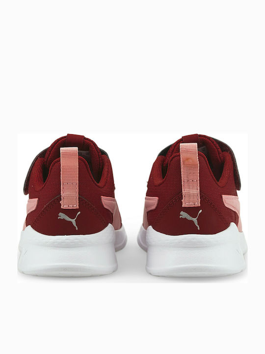 Anzarun Lite AC PS Kids Sports Shoes Running with Hoop & Loop Closure Burgundy