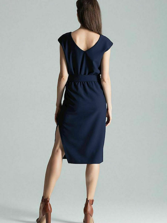 Figl M674 Summer Midi Dress Navy Blue 135796