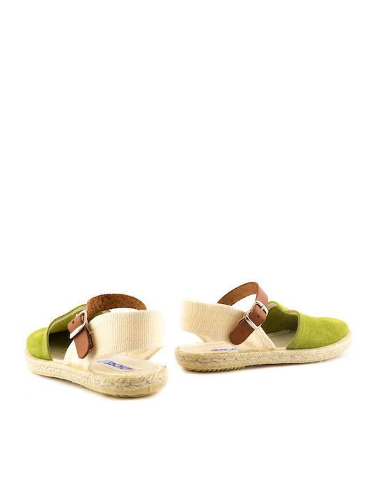 Kids Espradrilles with Adjustable Metal Clasp Khaki
