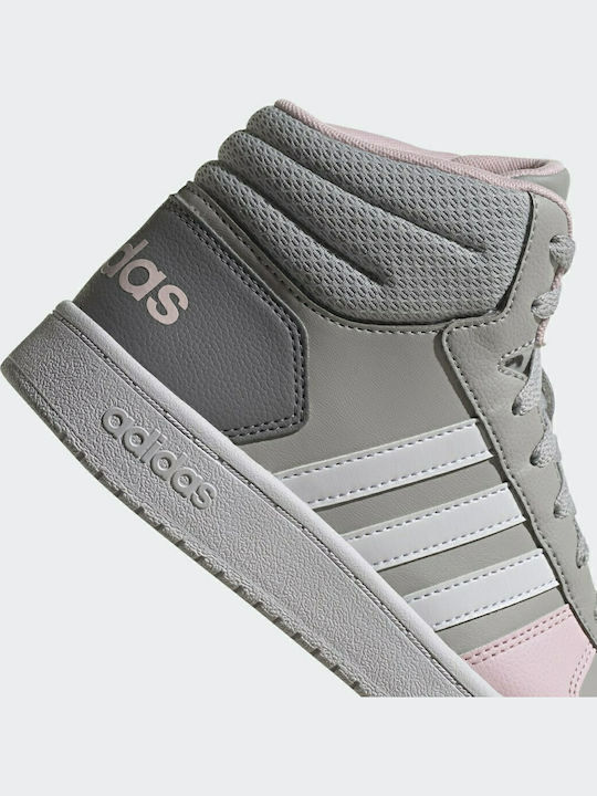 Hoops Hoops 2 Kids Sports Shoes Basketball with Laces Grey Two / Cloud White / Clear Pink