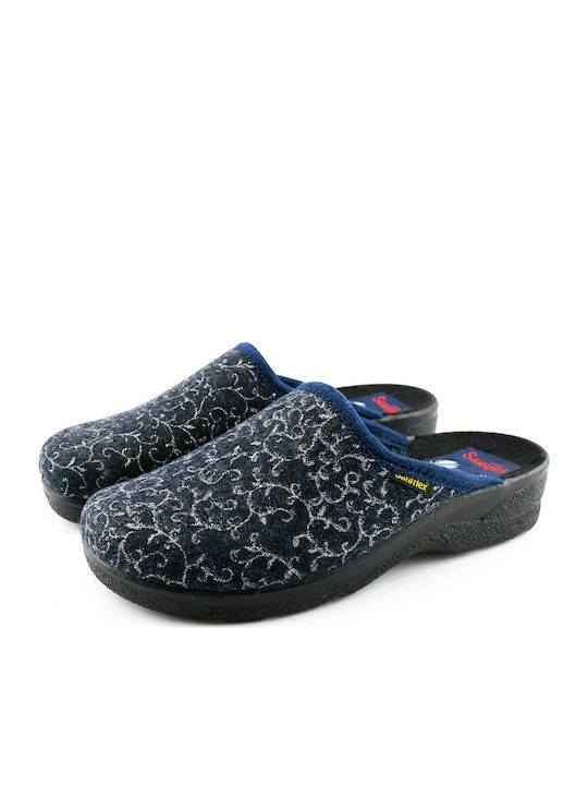 Saniflex 8316-3 Women's Slipper In Blue Colour