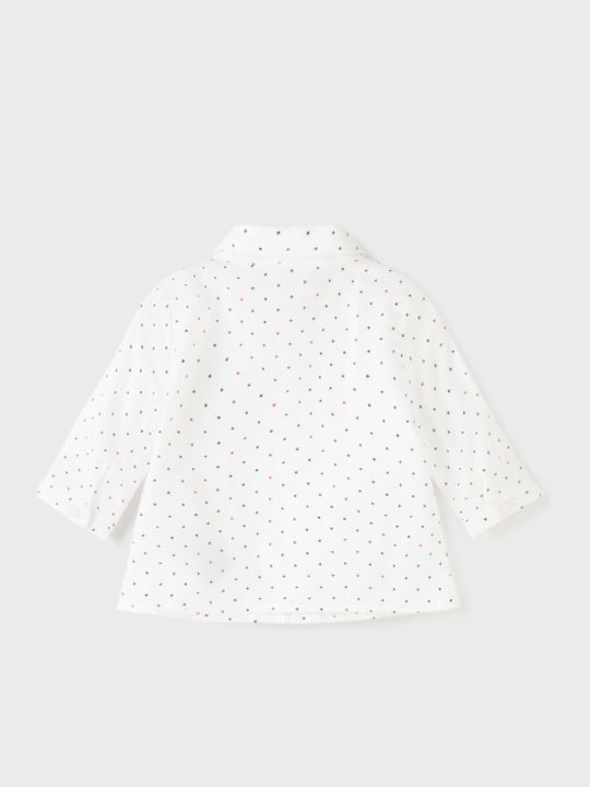 Mayoral Kids Polka Dot Shirt White