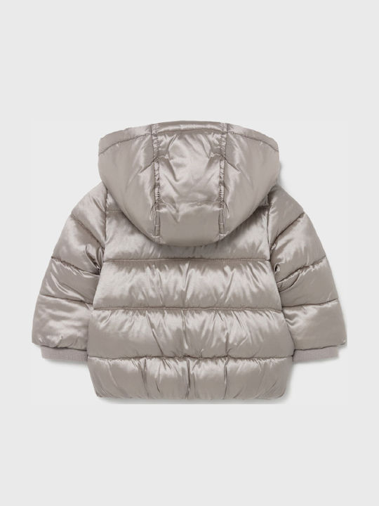Kids' Quilted Jacket Short with Hood Gold Ecofriends