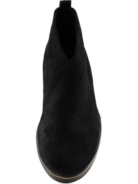 370 Suede Γυναικεία Chelsea Μποτάκια Μαύρα