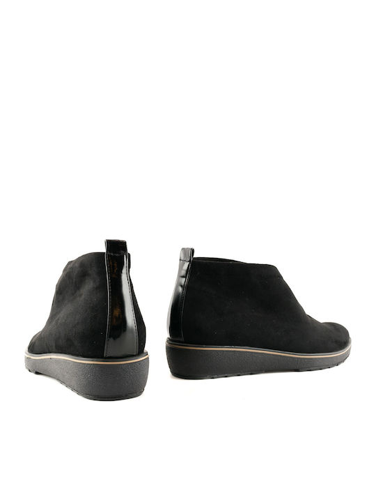 370 Suede Γυναικεία Chelsea Μποτάκια Μαύρα