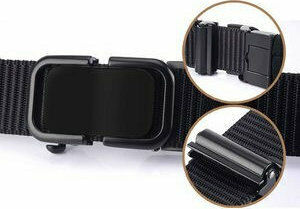 Military Quick Insurance Strap Belt 34mm Black Ρυθμιζόμενη 3.4x120cm