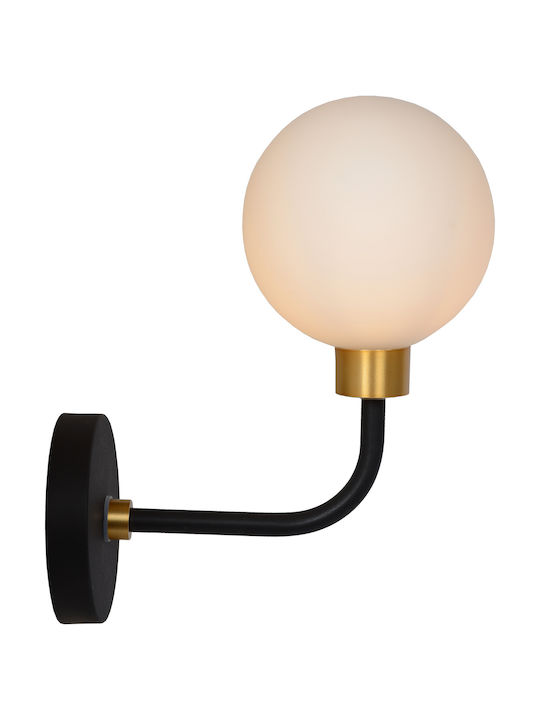 Lucide Lightning Berend Μοντέρνο Φωτιστικό Μπάνιου με Ντουί G9 Μαύρο 6.2εκ.