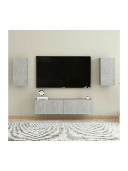 Wall Living Room Cabinet made of Particle Board Grey Concrete 30.5x30x60cm