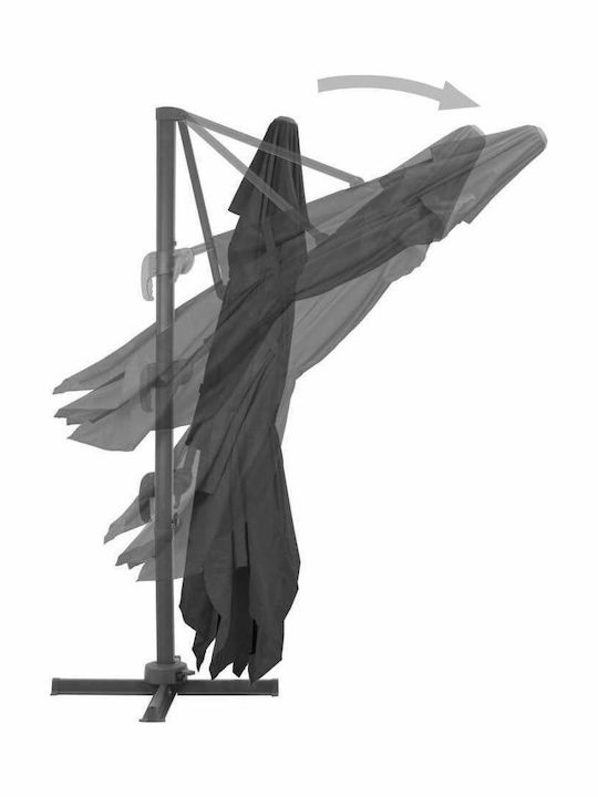 Κρεμαστή Τετράγωνη Αλουμινίου Γκρι 4x3m