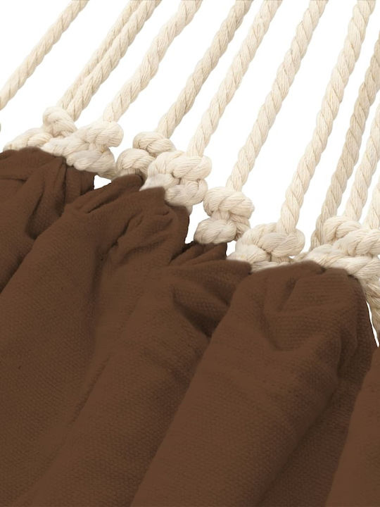 vidaXL Hängematte Doppelter Stoff Braun 360x150cm