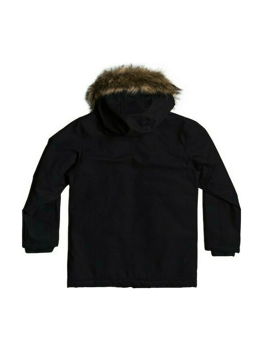 Quiksilver Parka pentru copii Lung cu glugă Negru