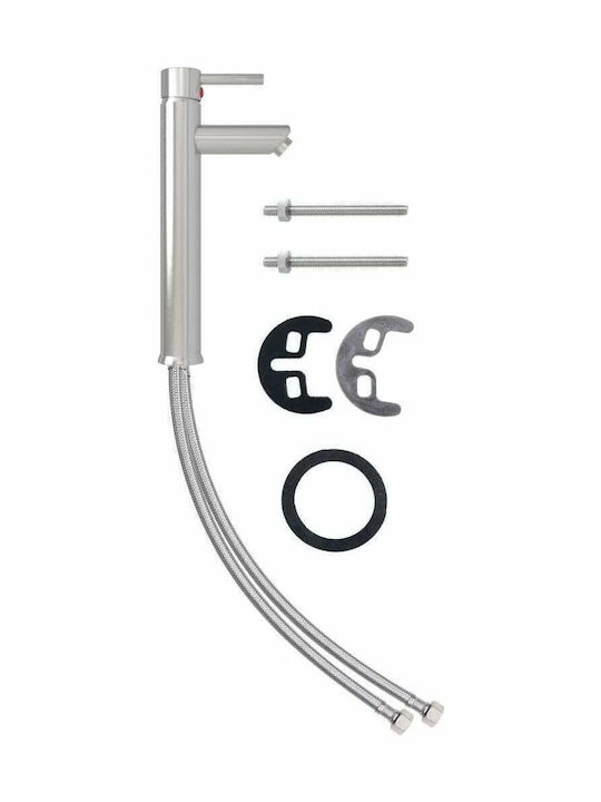 vidaXL Mixing Tall Sink Faucet Silver