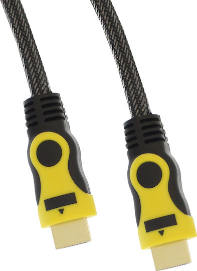 Andowl HDMI 2.0 Braided Cable HDMI male - HDMI male 25m Gold