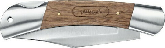 Walther Classic Clip 1 Pocket Knife with Locking Mechanism Brown in Leather Sheath