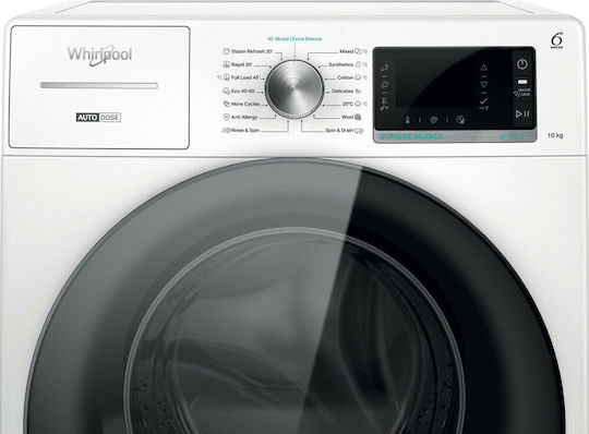 Whirlpool Waschmaschine 10kg mit Dampftechnologie 1400 Umdrehungen Autodosierung W8 W046WB EE